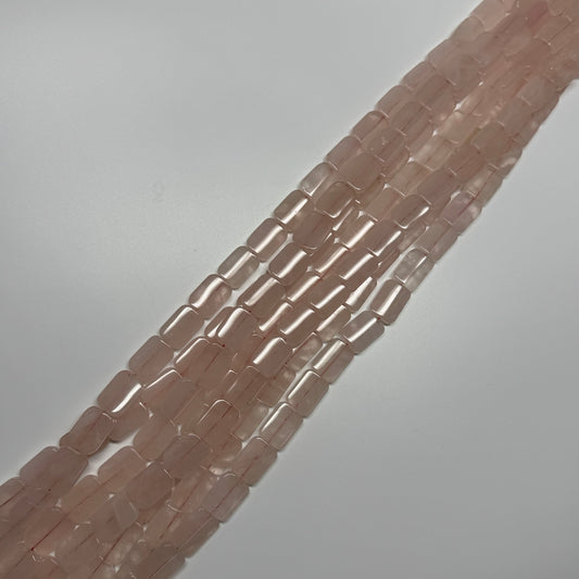 Rose Quartz Rectangle Cushion Gemstone Beads - (AA Quality)