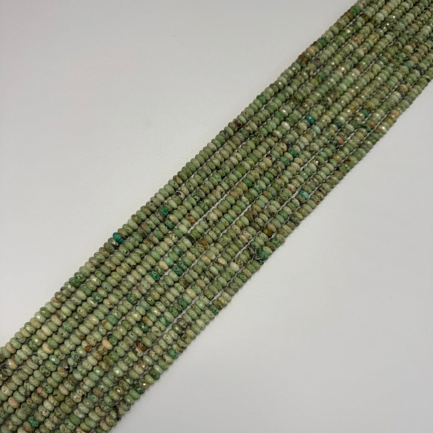 Natural Turquoise Faceted Rondelle Beads