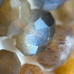 Sunstone Moonstone Faceted Rondelle Beads