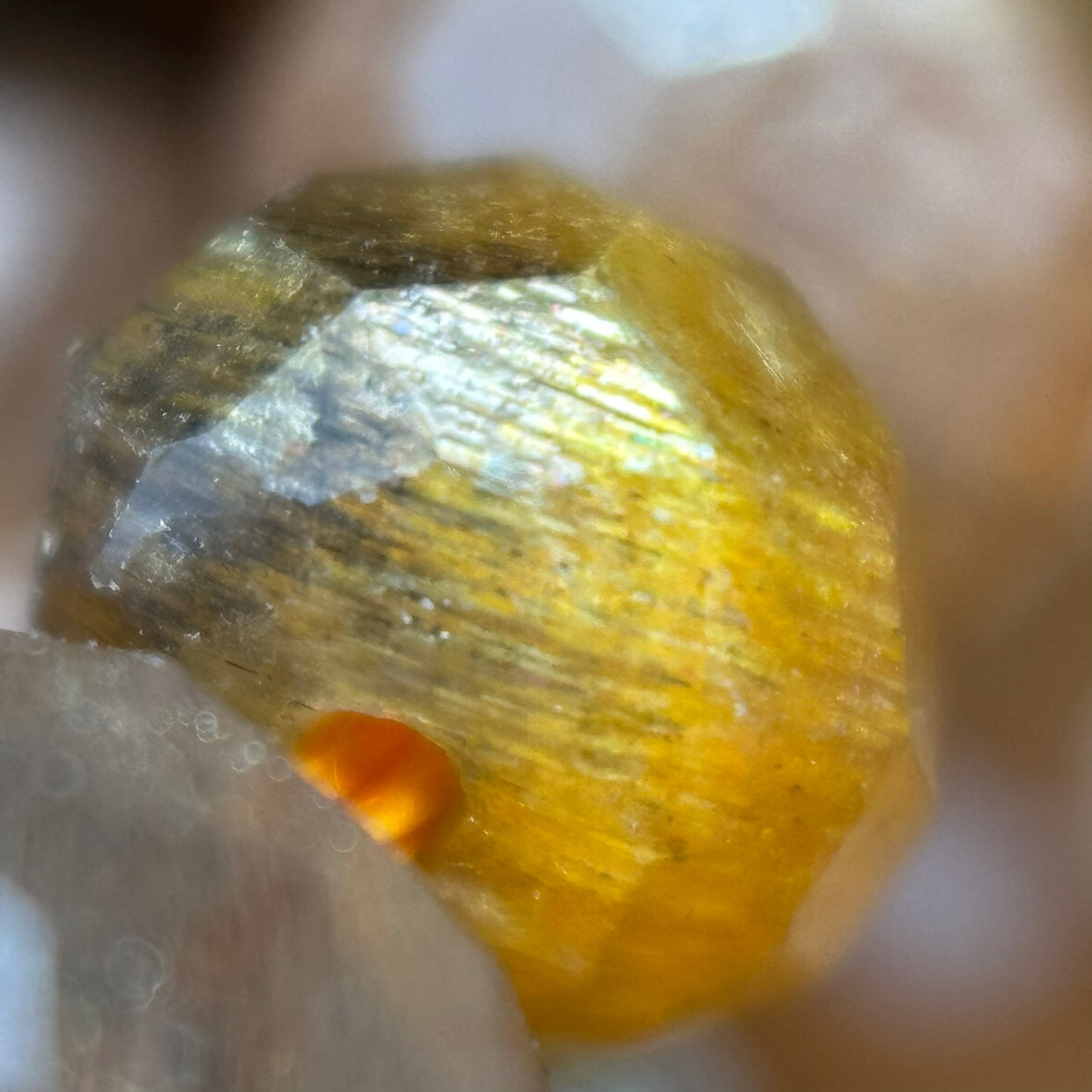 Sunstone Moonstone Faceted Rondelle Beads