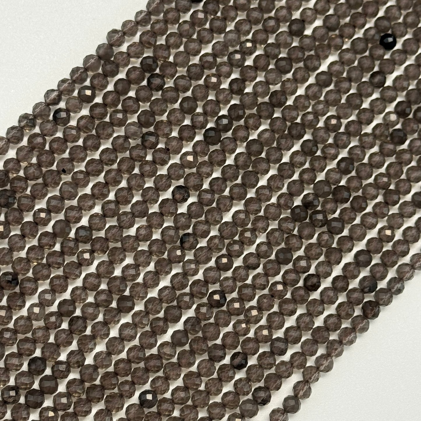 Brown Faceted Obsidian Beads - Round Beads