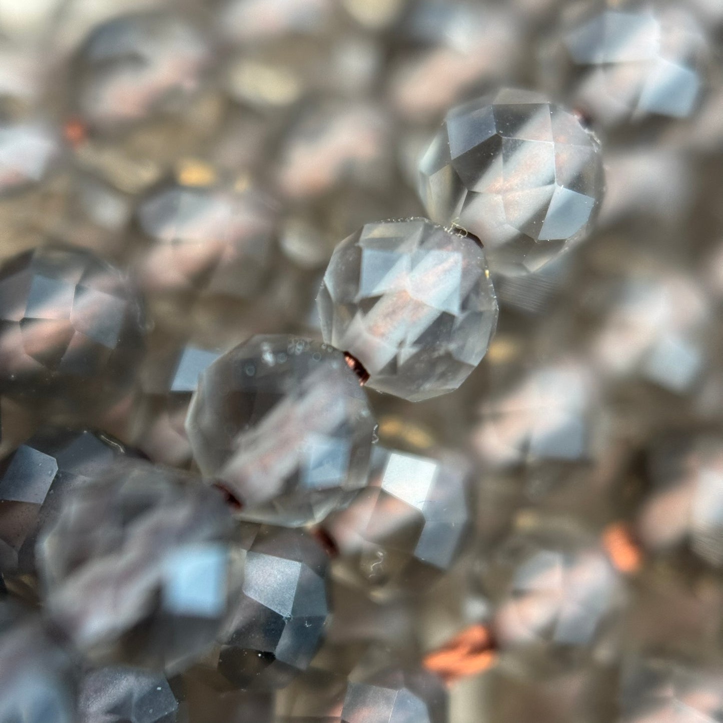 Brown Faceted Obsidian Beads - Round Beads