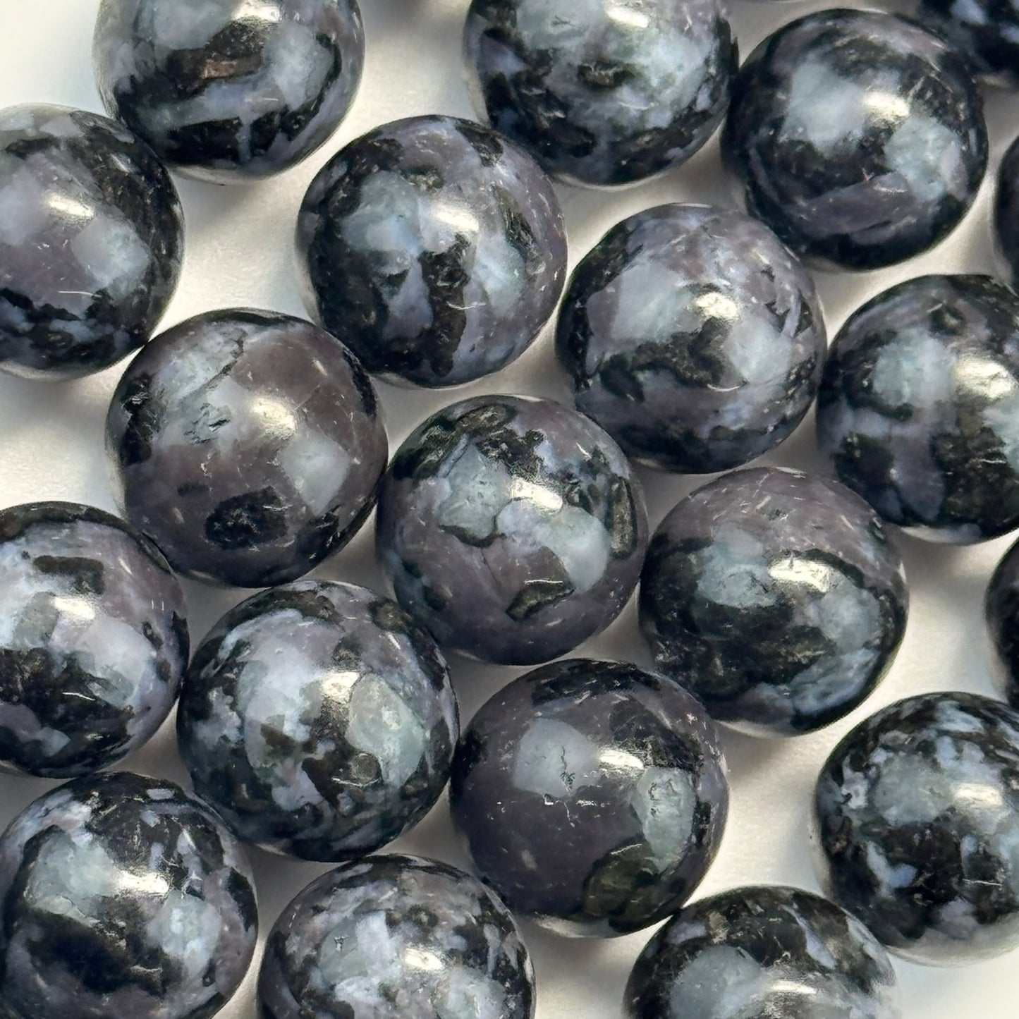 Merlinite Polished Round Beads