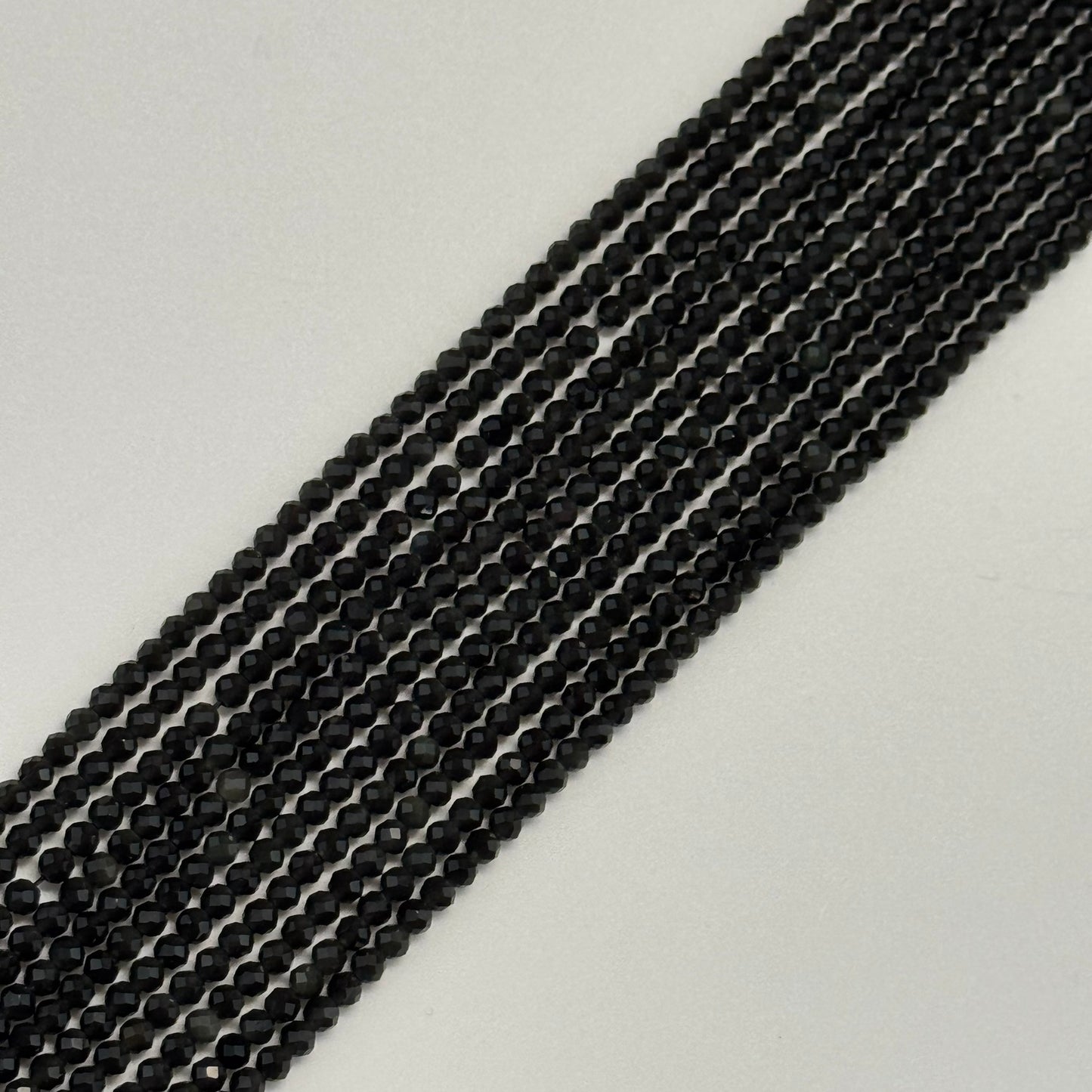 Apache Tear Beads - Faceted Round Beads