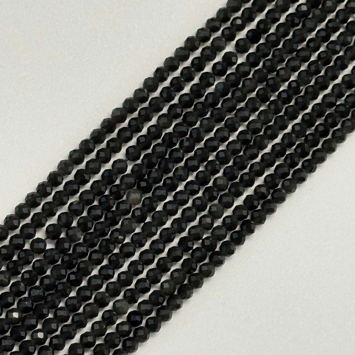 Apache Tear Beads - Faceted Round Beads
