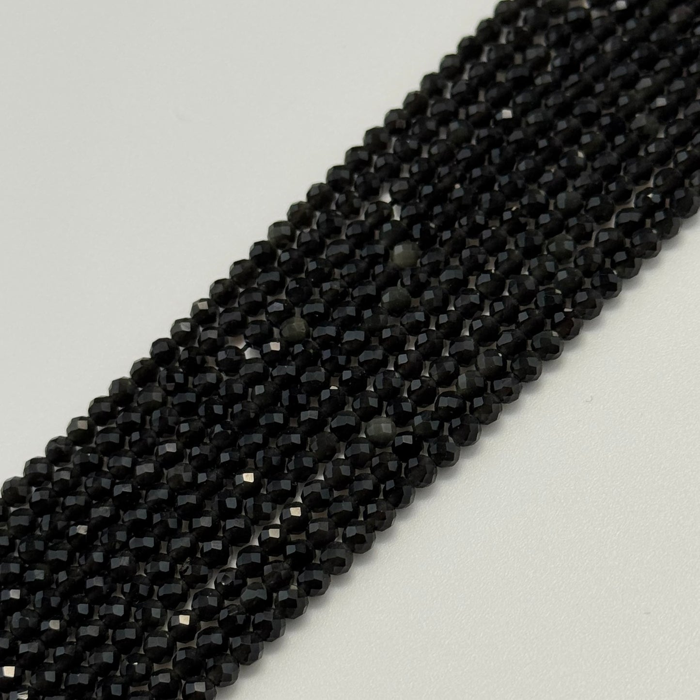 Apache Tear Beads - Faceted Round Beads