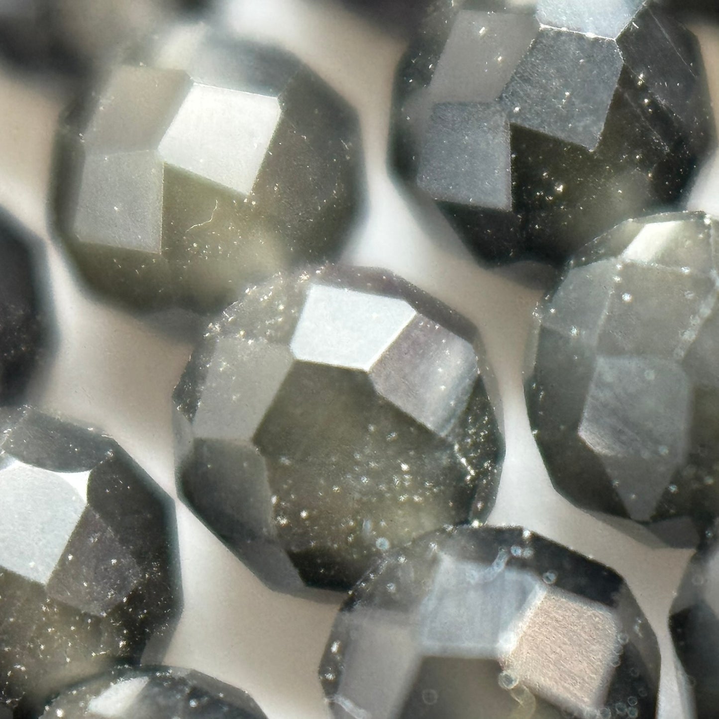 Apache Tear Beads - Faceted Round Beads