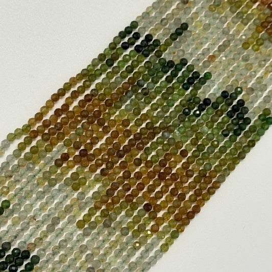 Faceted Tourmaline Beads - Round Shape Beads