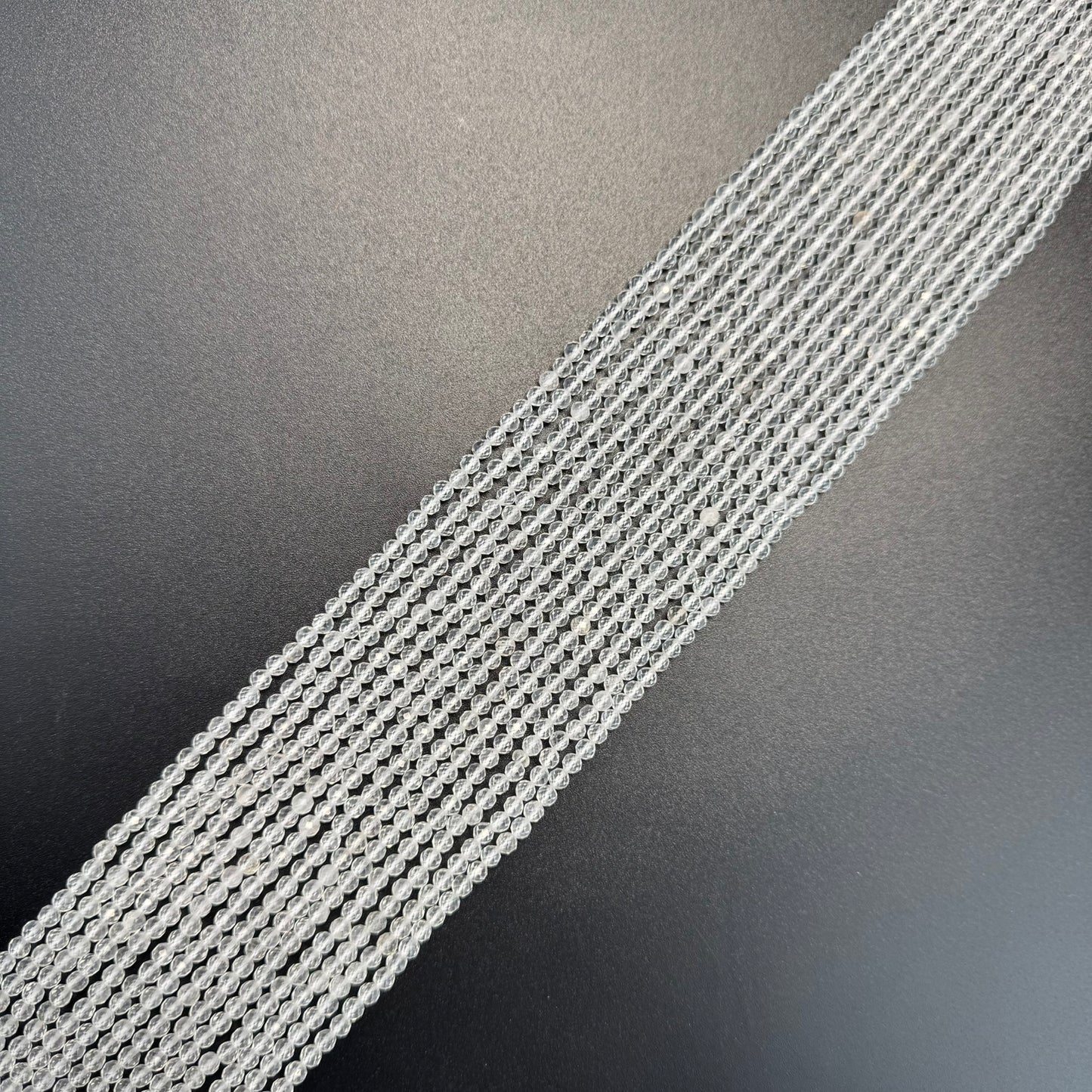 Clear Quartz Beads - Faceted Round Beads