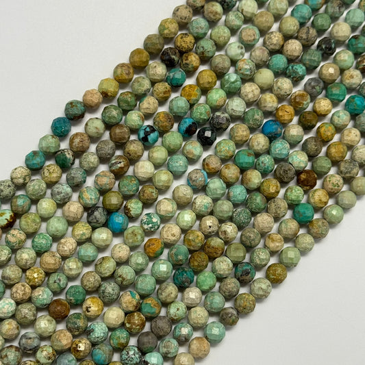 Turquoise Beads - Faceted Round Beads