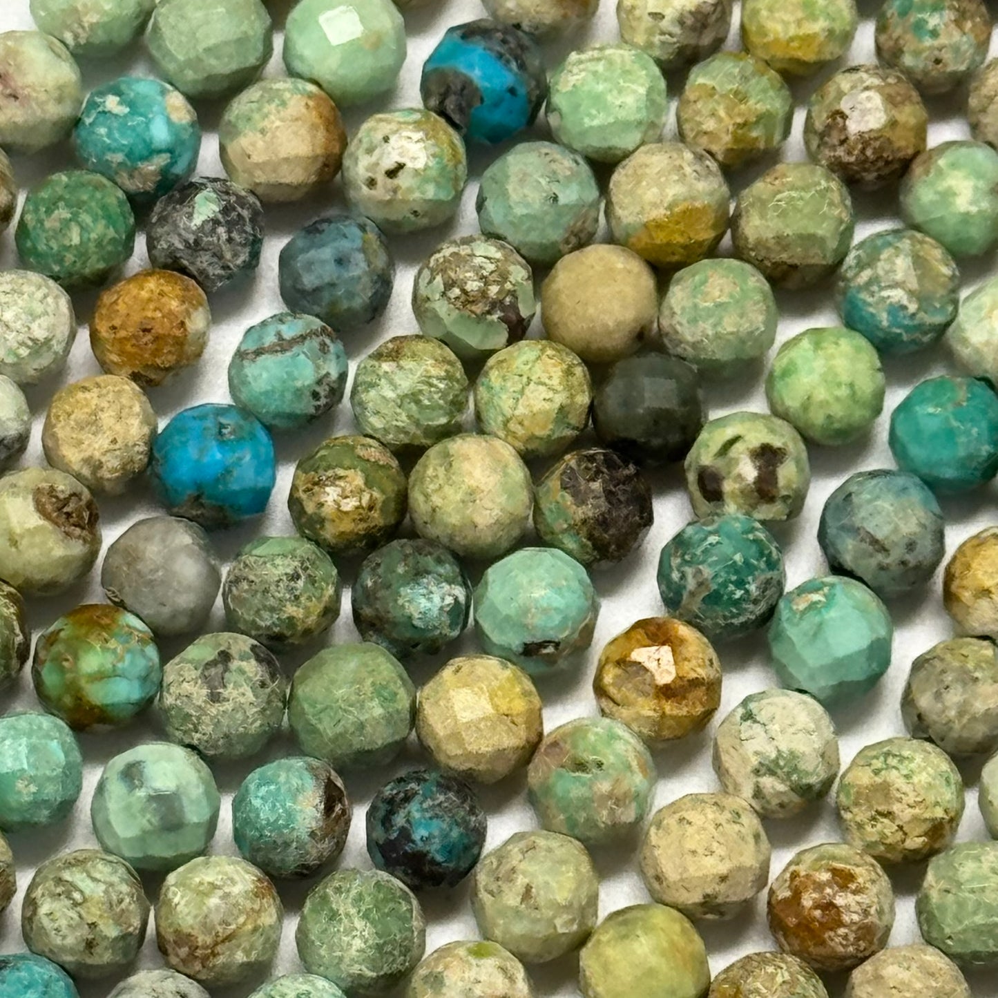 Turquoise Beads - Faceted Round Beads