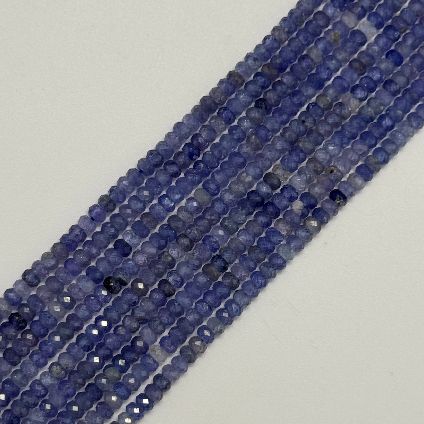Faceted Tanzanite Beads - Rondelle Beads