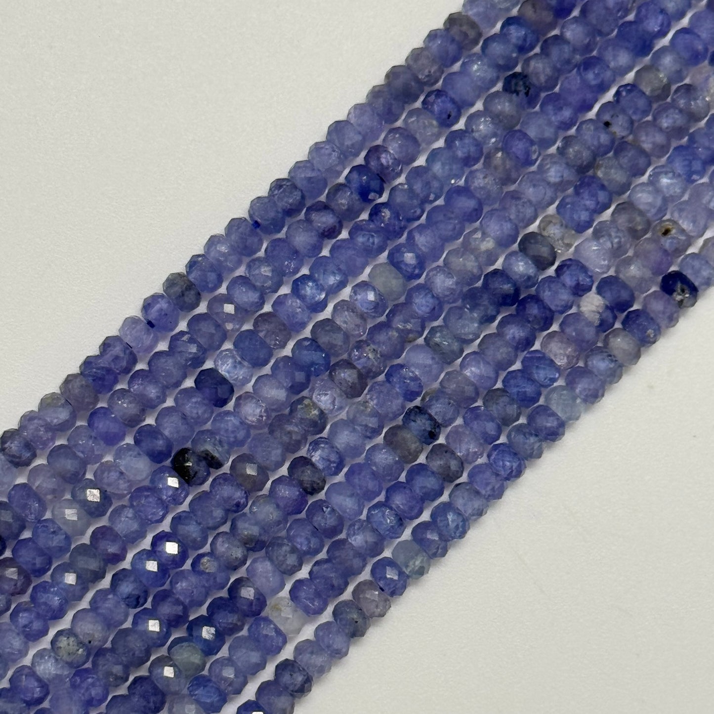 Faceted Tanzanite Beads - Rondelle Beads