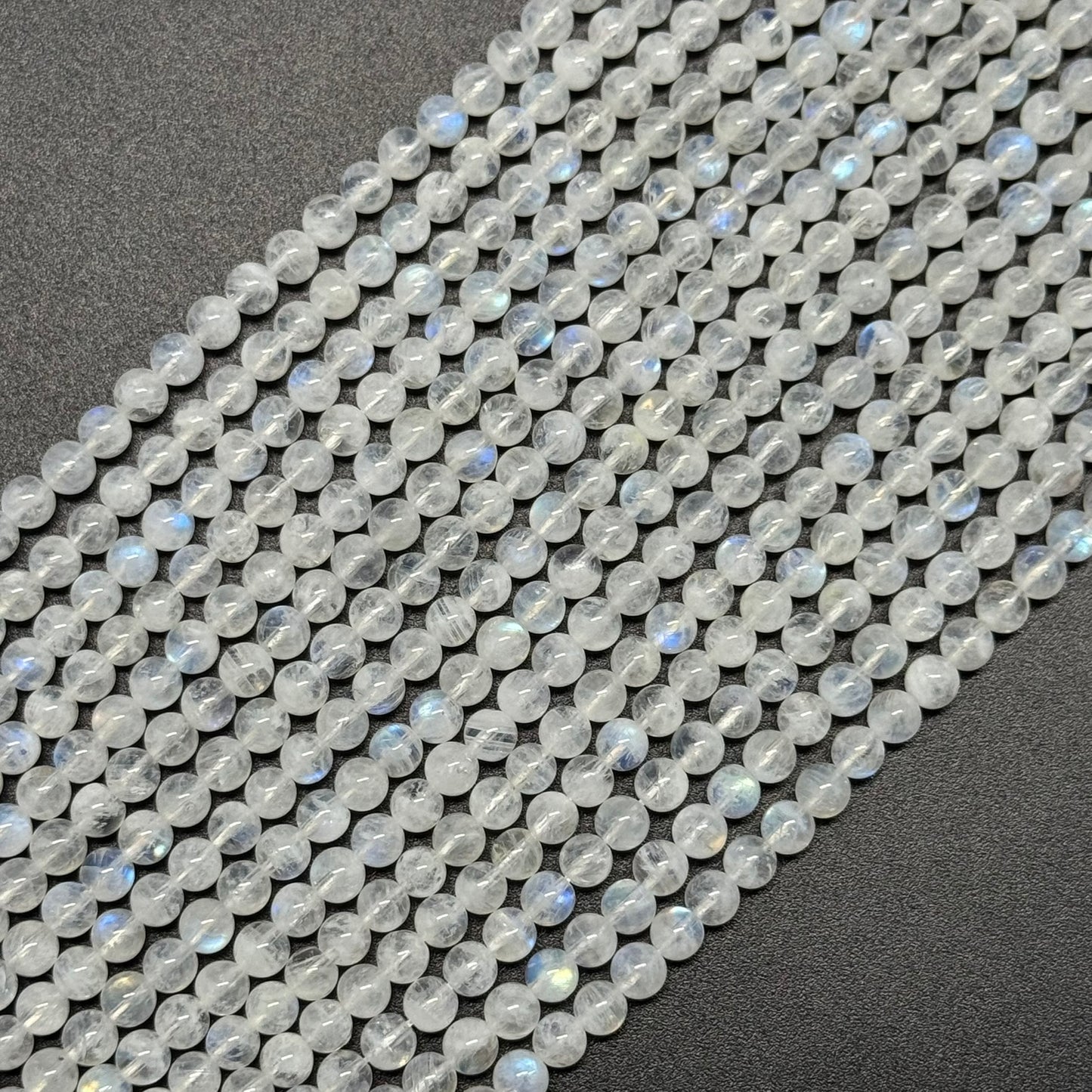 Moonstone Polished Round Beads - (AAAA+ Quality)