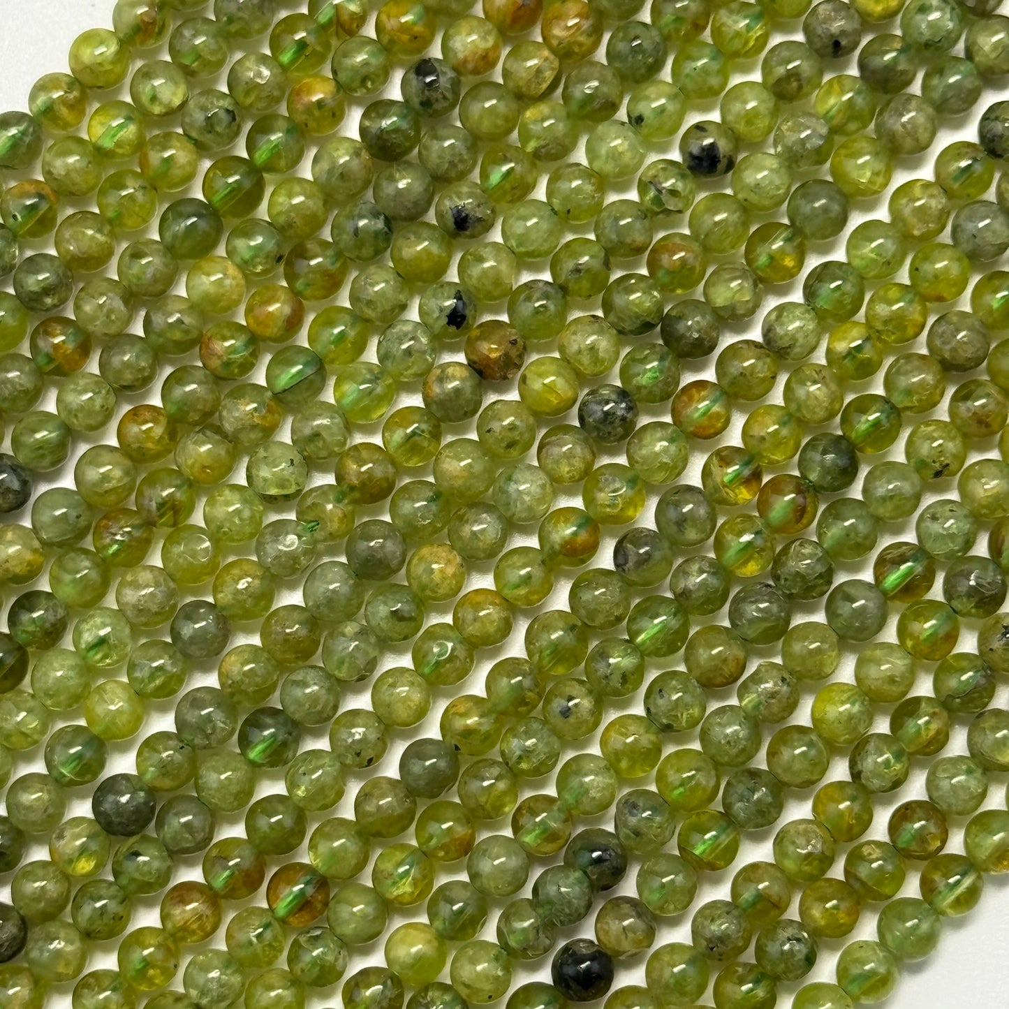 Peridot Polished Round Beads