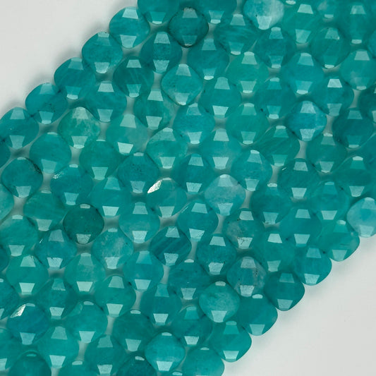 Amazonite Cushion-Cut Square Gemstone Beads