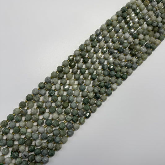 Burmese Jade Dodecahedron Gemstone Beads