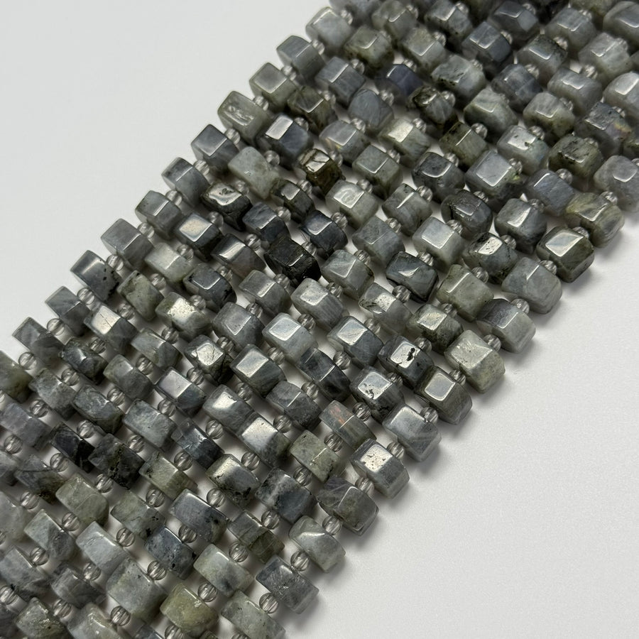 Labradorite Flat Hexagon (Six Sided) Beads