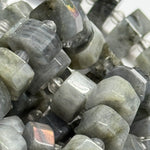 Labradorite Flat Hexagon (Six Sided) Beads