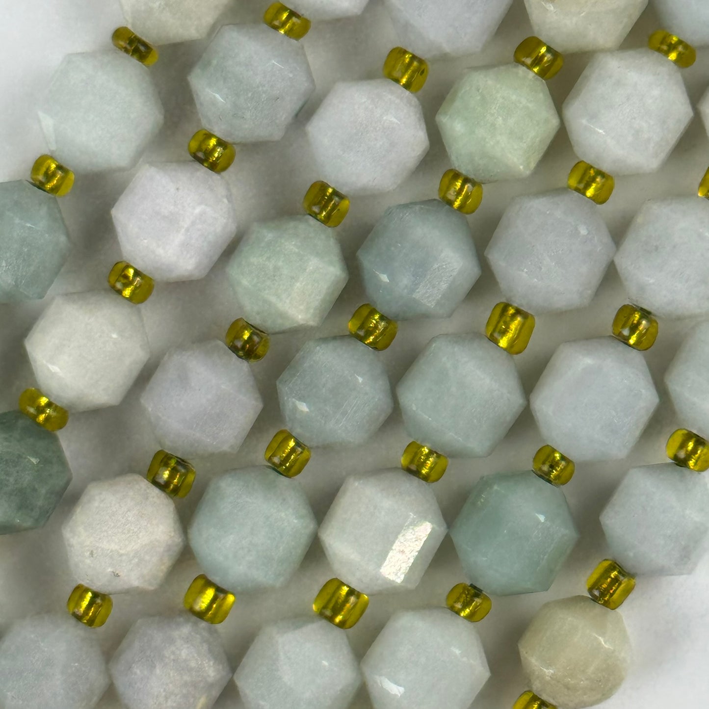 Burmese Jade Dodecahedron Gemstone Beads