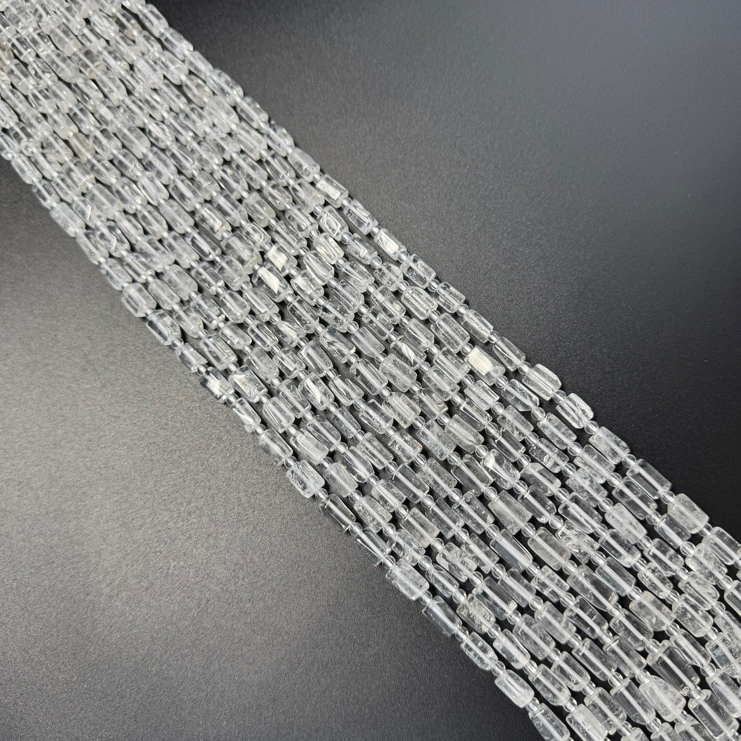 Clear Quartz Cylinder Beads (AB Quality)