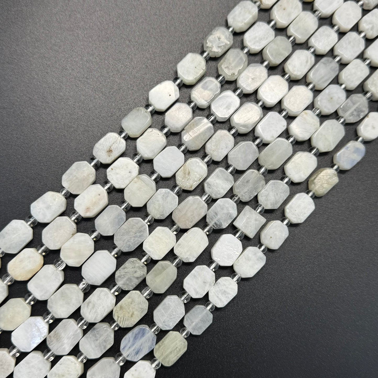 Rainbow Moonstone Rectangular Beads