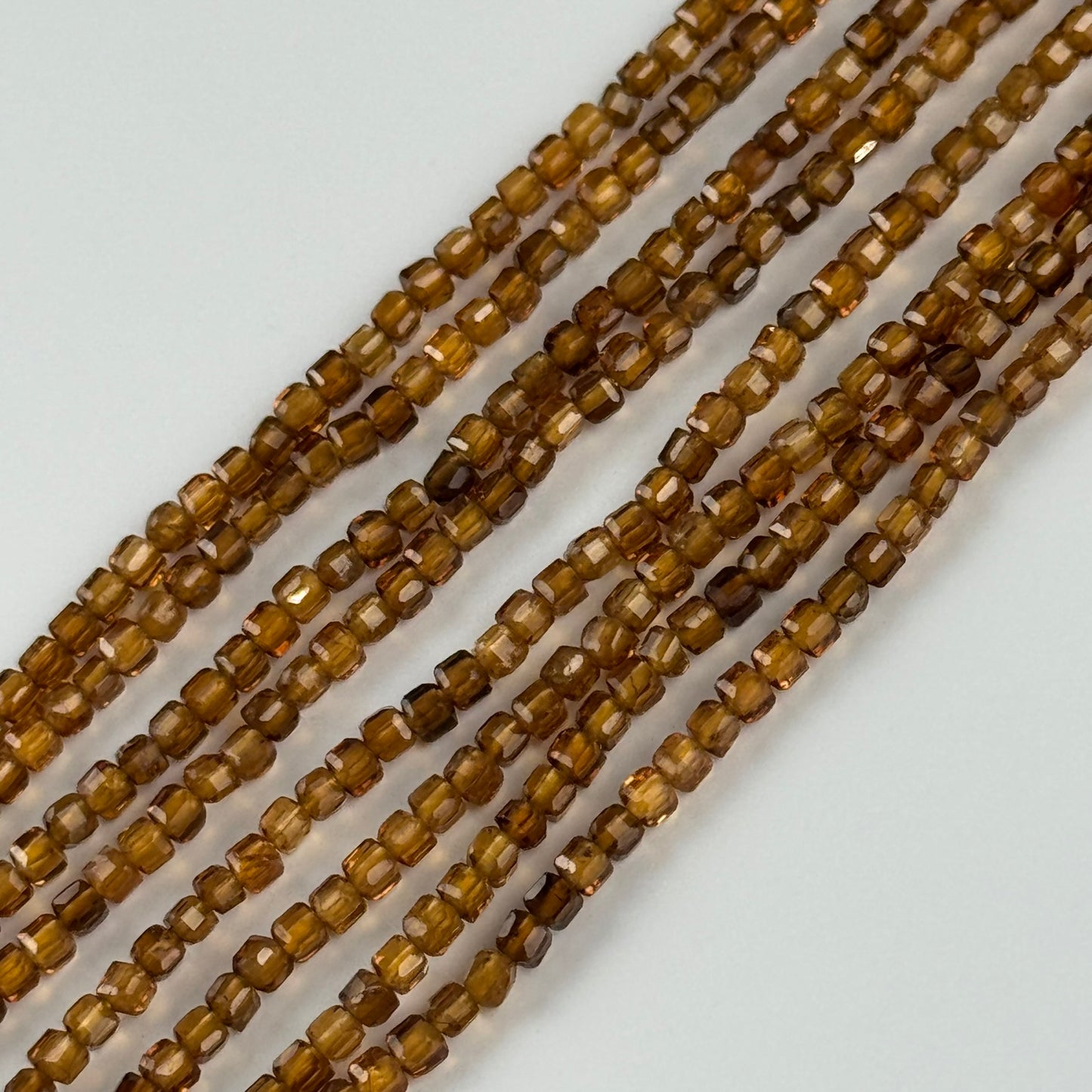 Faceted Citrine Beads - Square Shape