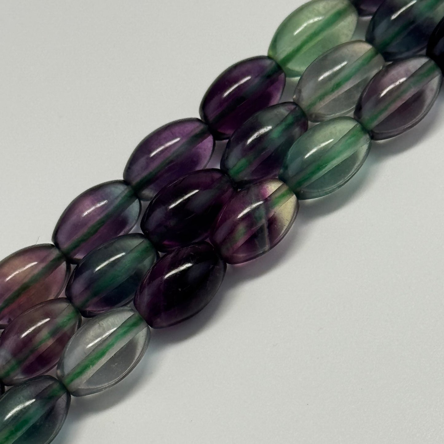 Rainbow Fluorite Polished Barrel Shape Gemstone Beads