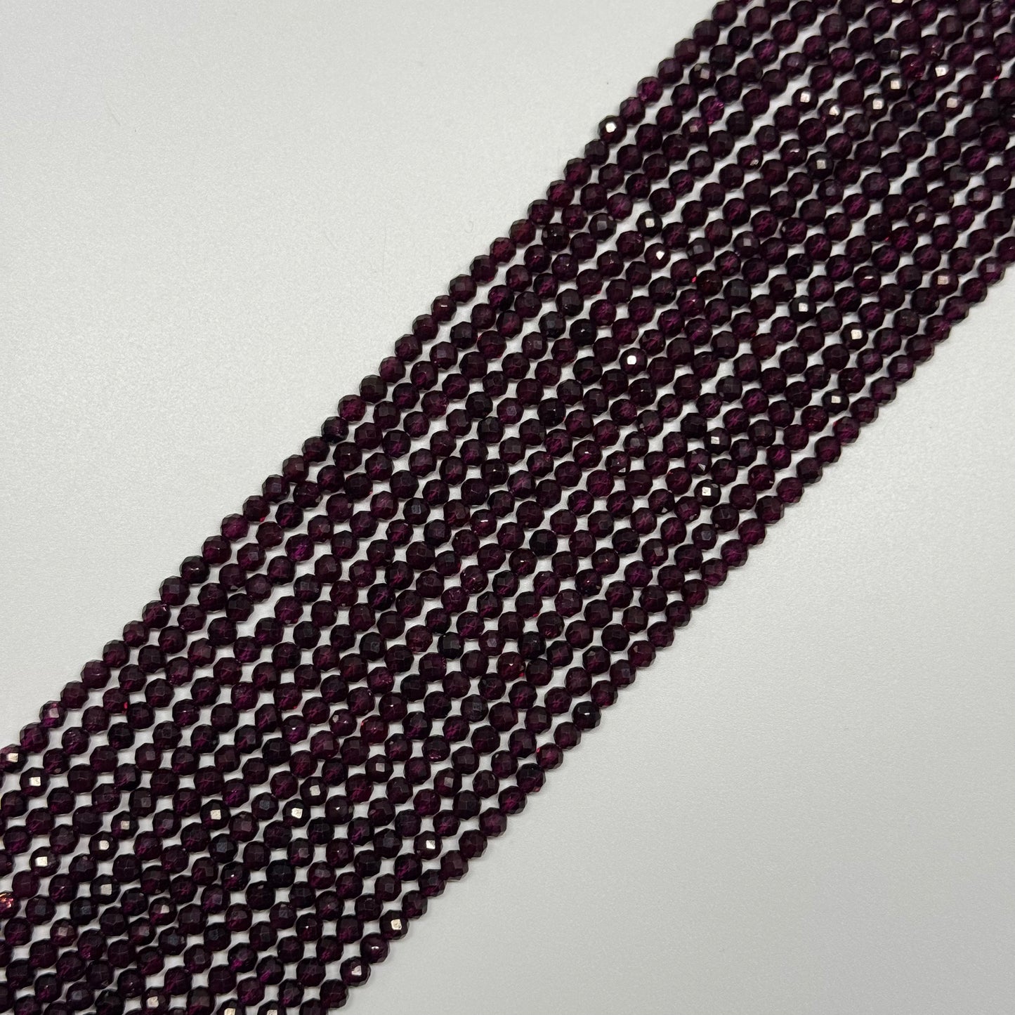 Rhodolite Grape Garnet Beads - Faceted Garnet Beads - Round Shape