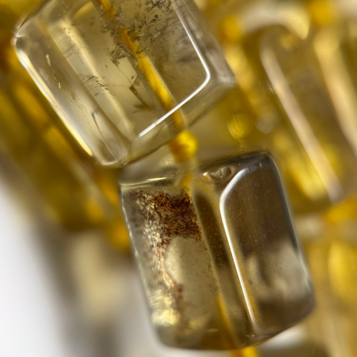 Natural African Citrine Tube Polished Beads