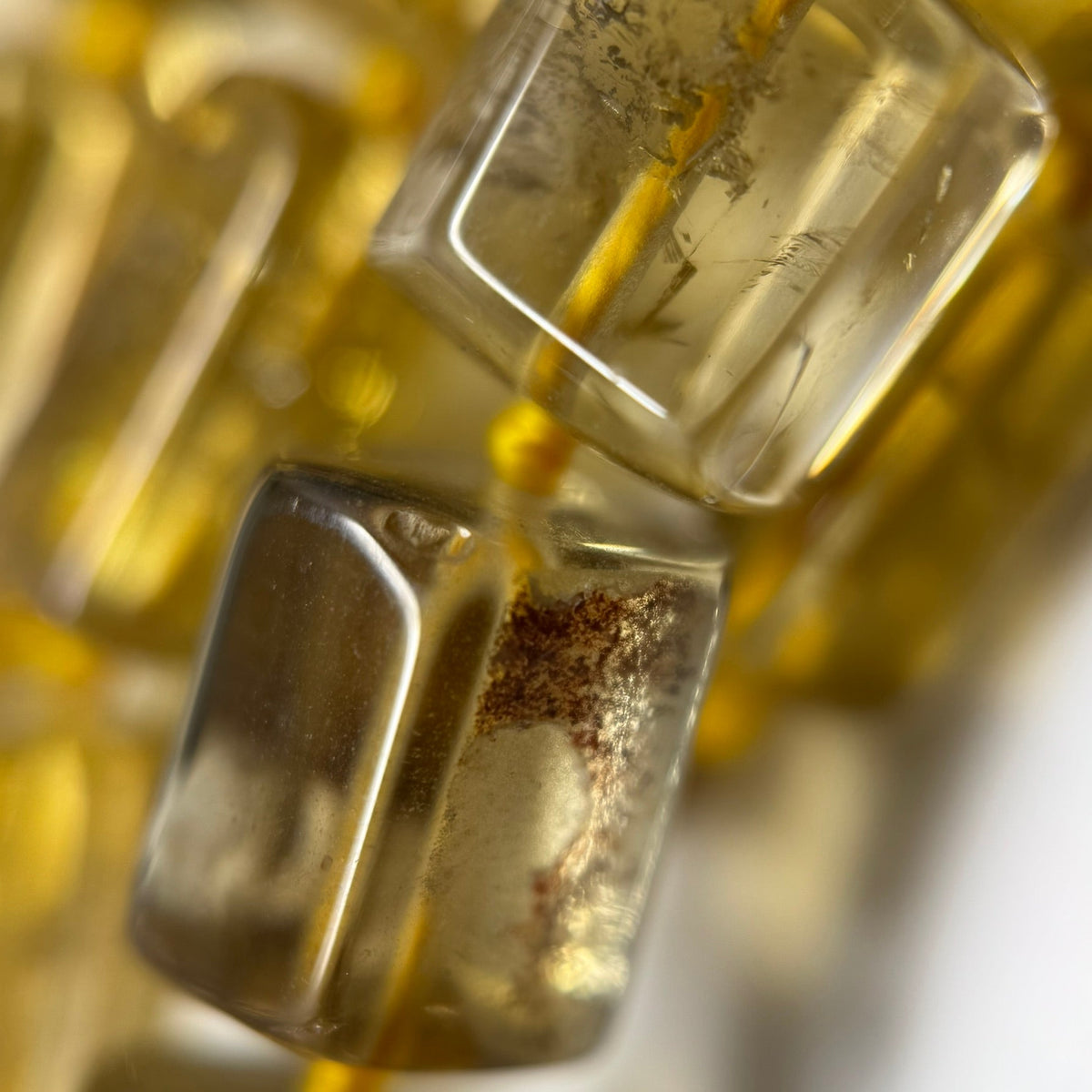 Natural African Citrine Tube Polished Beads