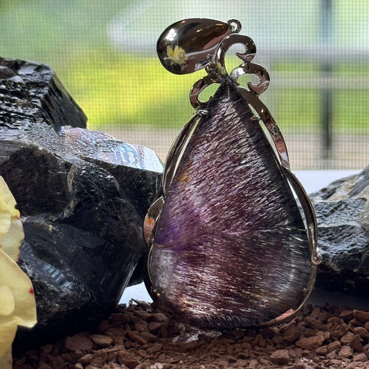 Sacred Seven Teardrop Pendant – Hand Fabricated Jewelry in 925 Sterling Silver