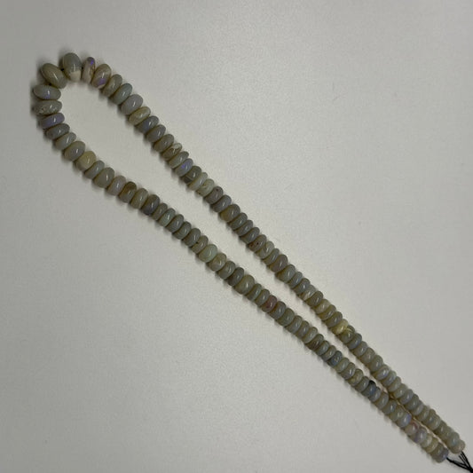 Australian Black Opal Gemstone Beads - Polished Rondelle