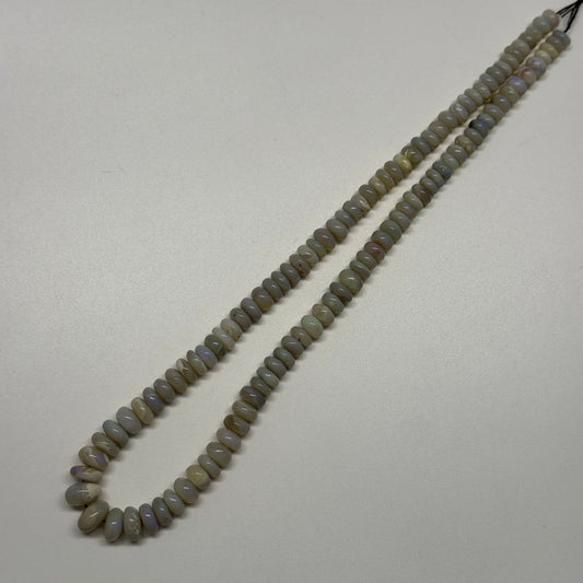 Australian Black Opal Gemstone Beads - Polished Rondelle
