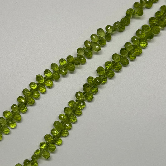 Peridot Faceted Briolette Shape Gemstone Beads