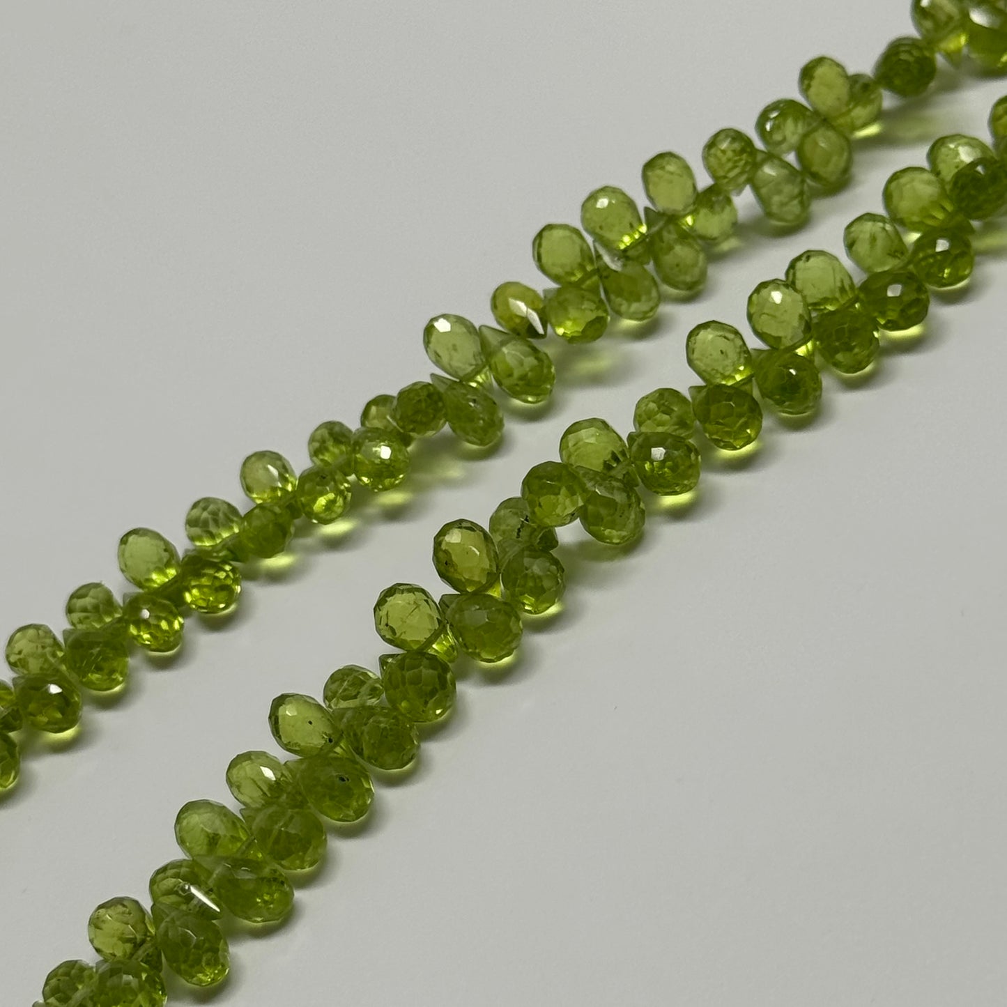 Peridot Faceted Briolette Shape Gemstone Beads