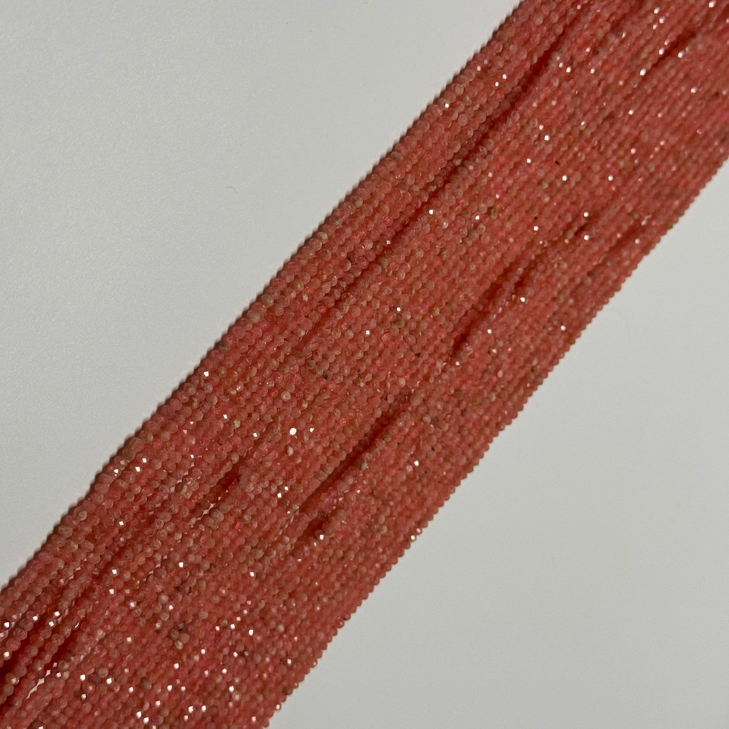 Rhodochrosite Faceted Rondelle Gemstone Beads