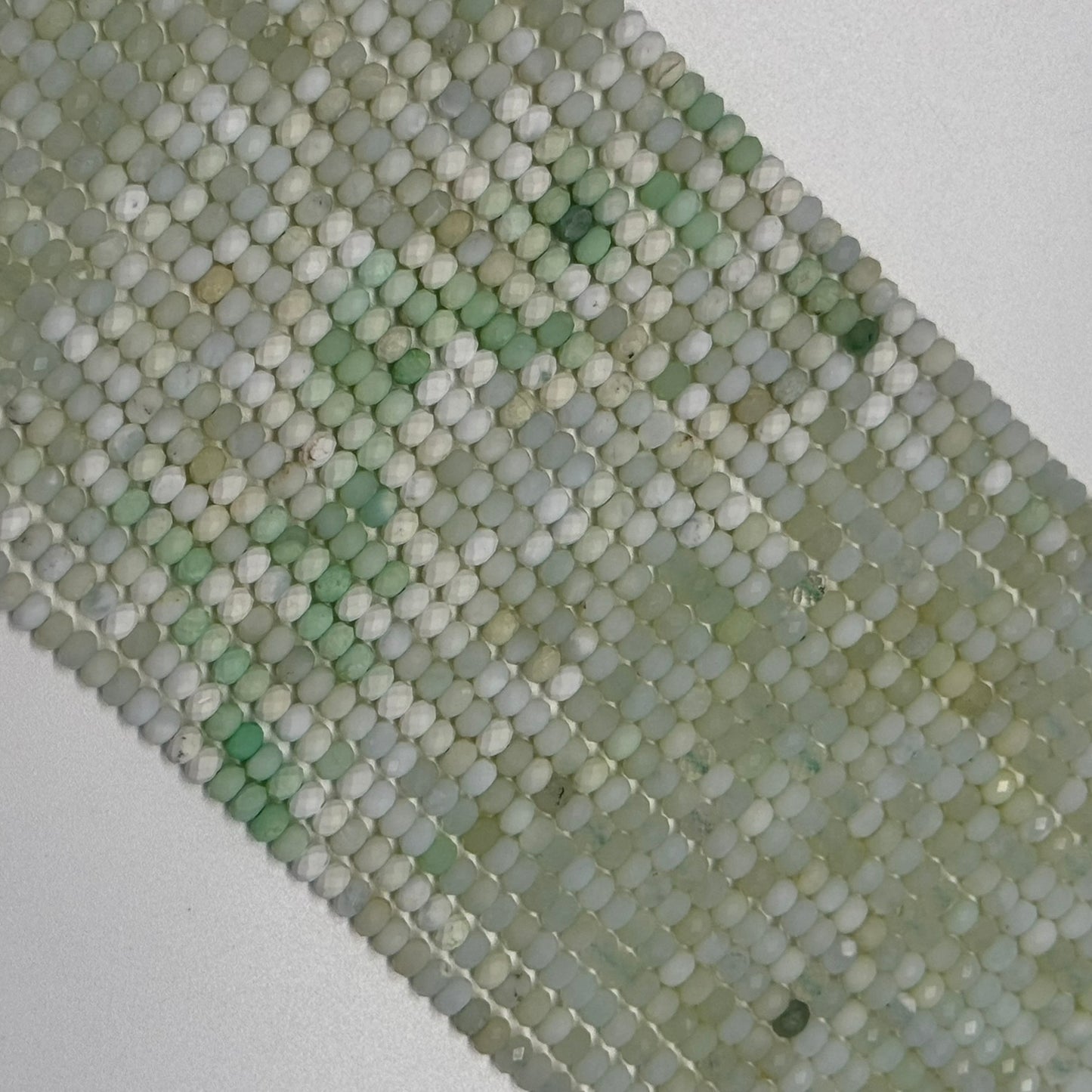 Chrysoprase Beads - Faceted Rondelle