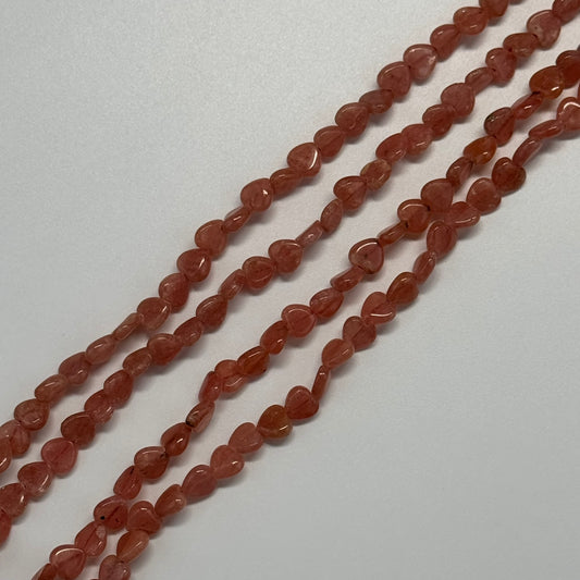 Rhodochrosite Polished Heart Shape Beads