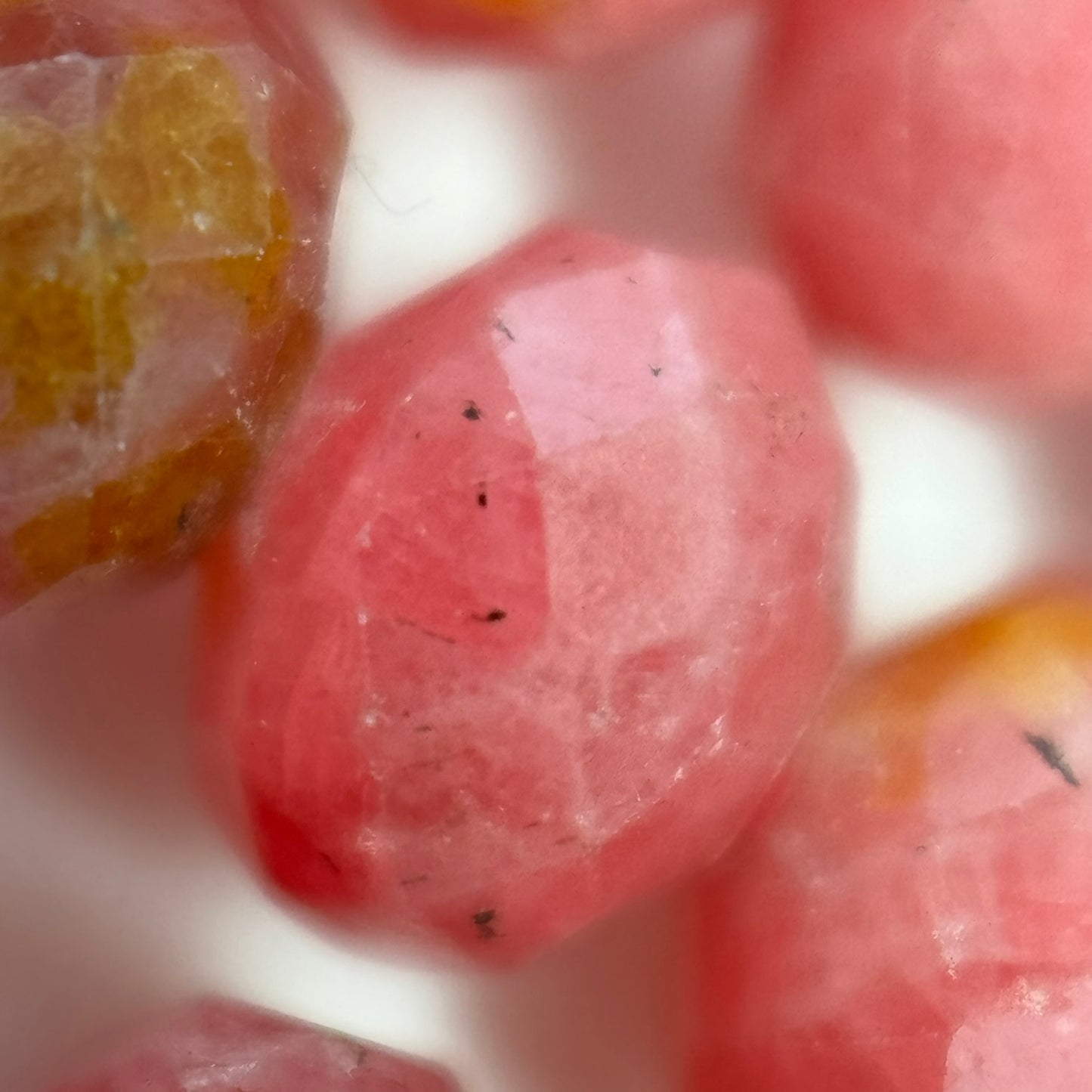 Brazilian Rhodonite Faceted Rondelle Beads (A Quality)
