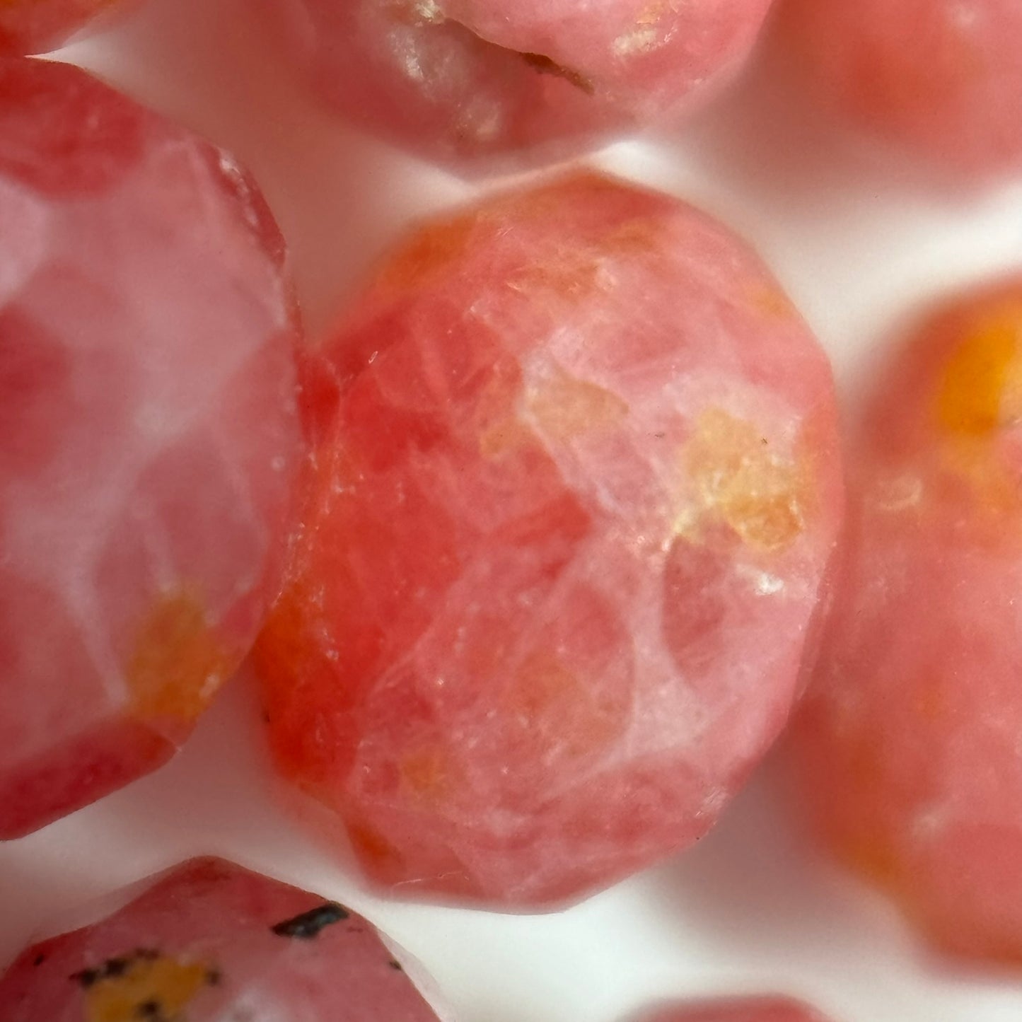Brazilian Rhodonite Faceted Rondelle Beads (A Quality)