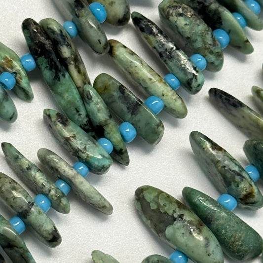 Turquoise Blade Shape Beads – Natural Gemstone