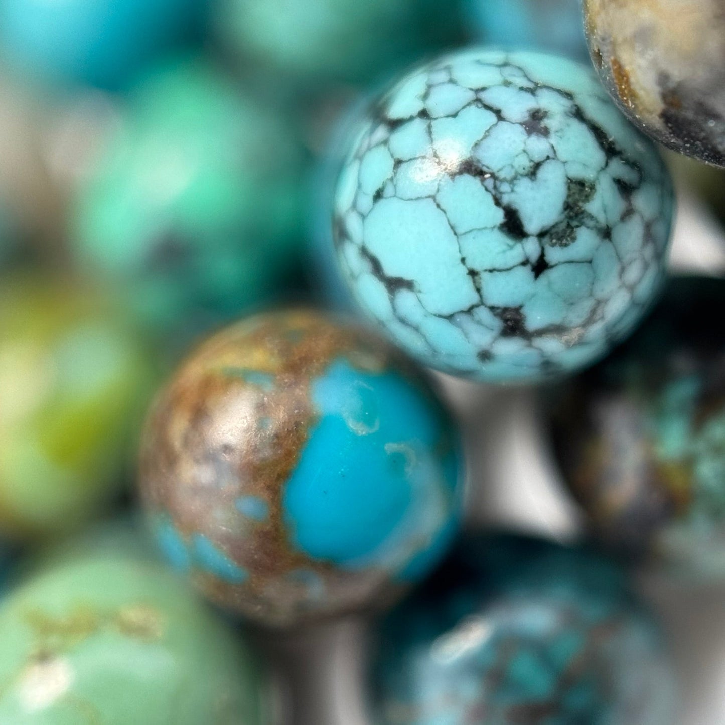 Turquoise Polished Round Beads – Natural Stone Beads