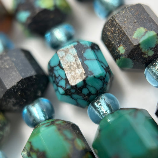 Turquoise Beads – Dodecahedron Shape