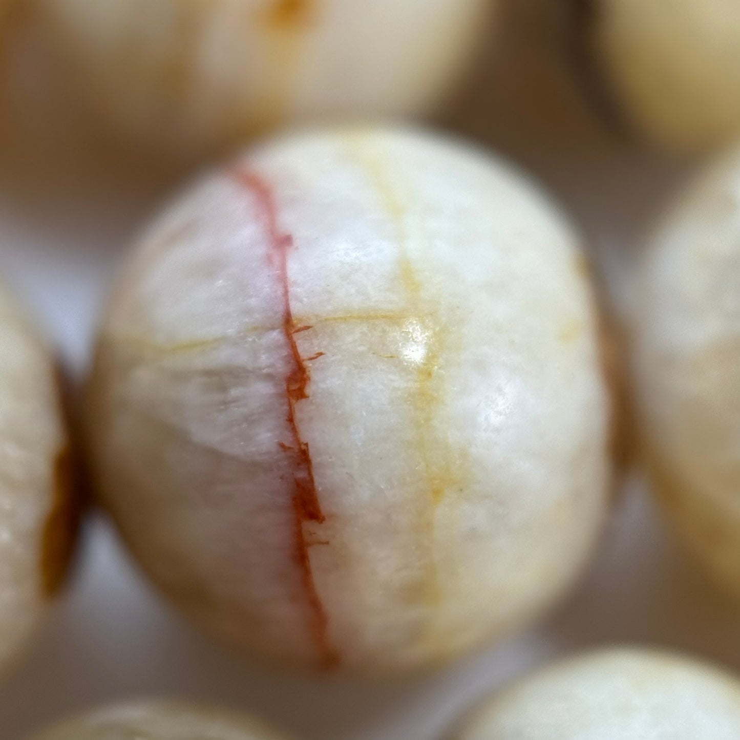 Yellow Banded Calcite Beads - Polished Round
