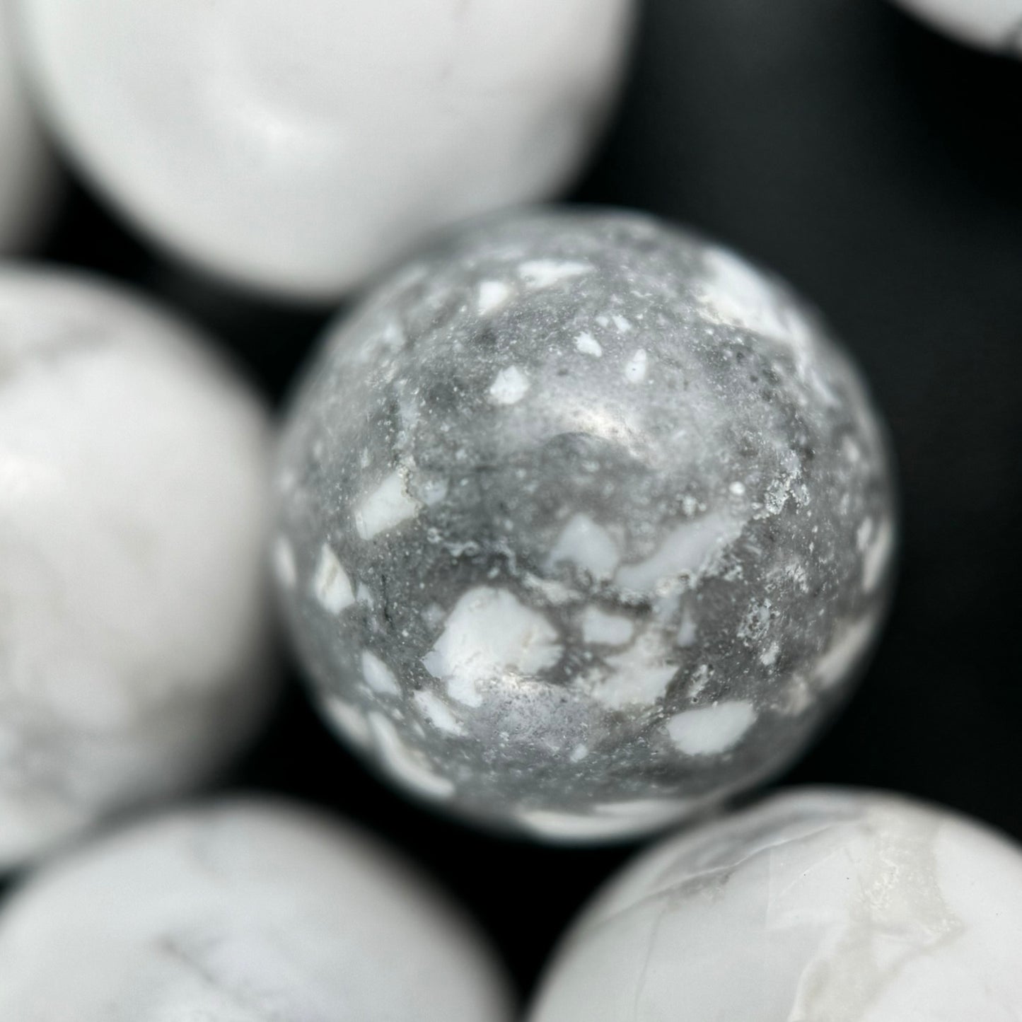 White Howlite Beads - Polished Round