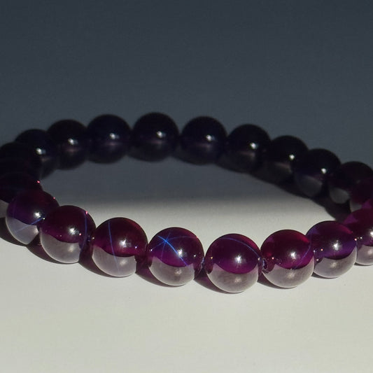 Synthetic Color Change Star Sapphire Round Shaped Bracelet – Natural Gemstone Jewelry - (AAAA Quality)