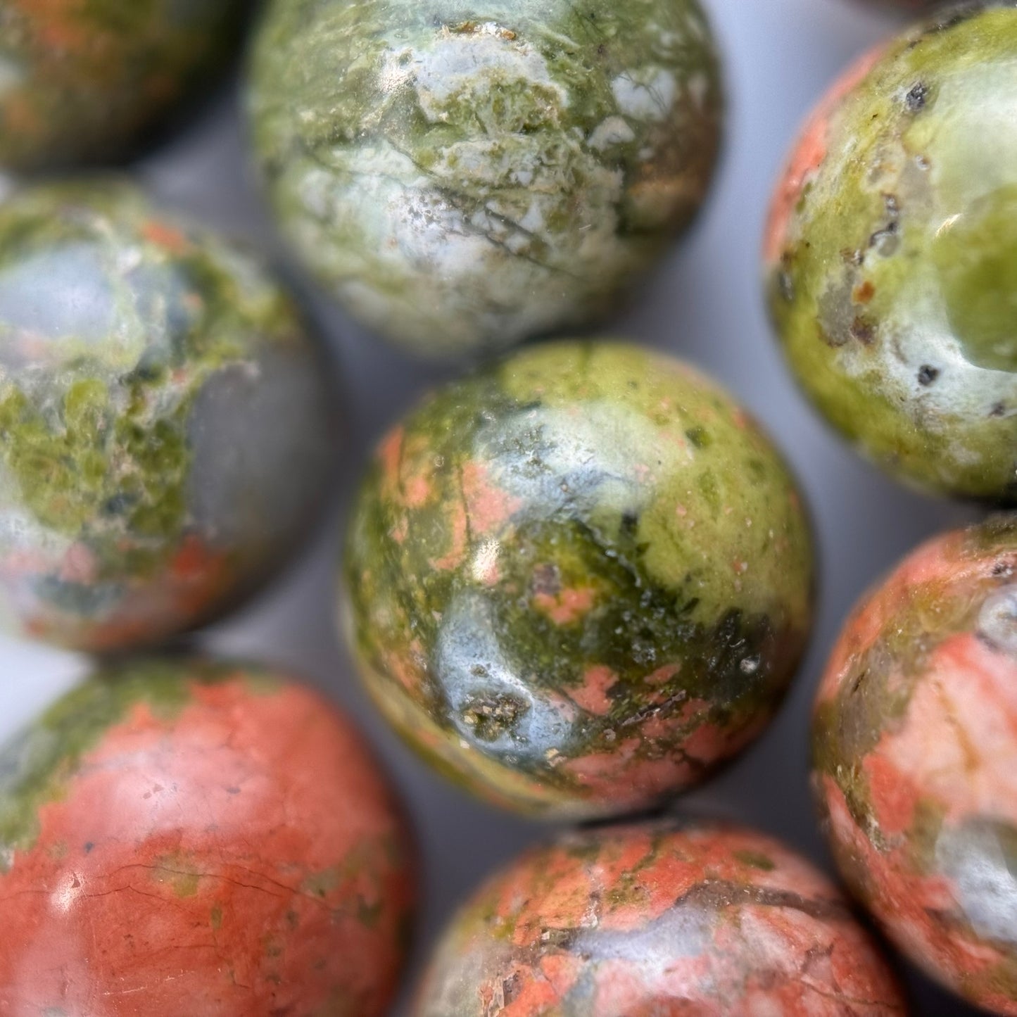Unakite Beads - Polished Round Beads