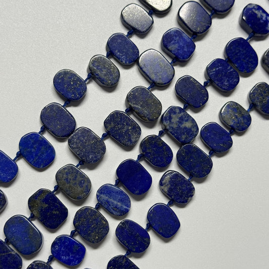Lapis Lazuli Side Drill Freeform Natural Navy Blue Gemstone Beads (AB Quality)