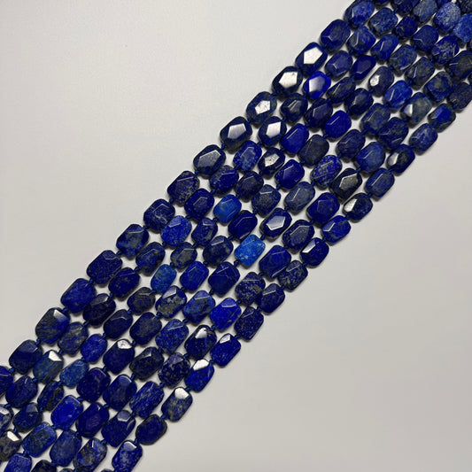Lapis Lazuli Faceted Cusion-Cut Natural Navy Blue Gemstone (A Quality)